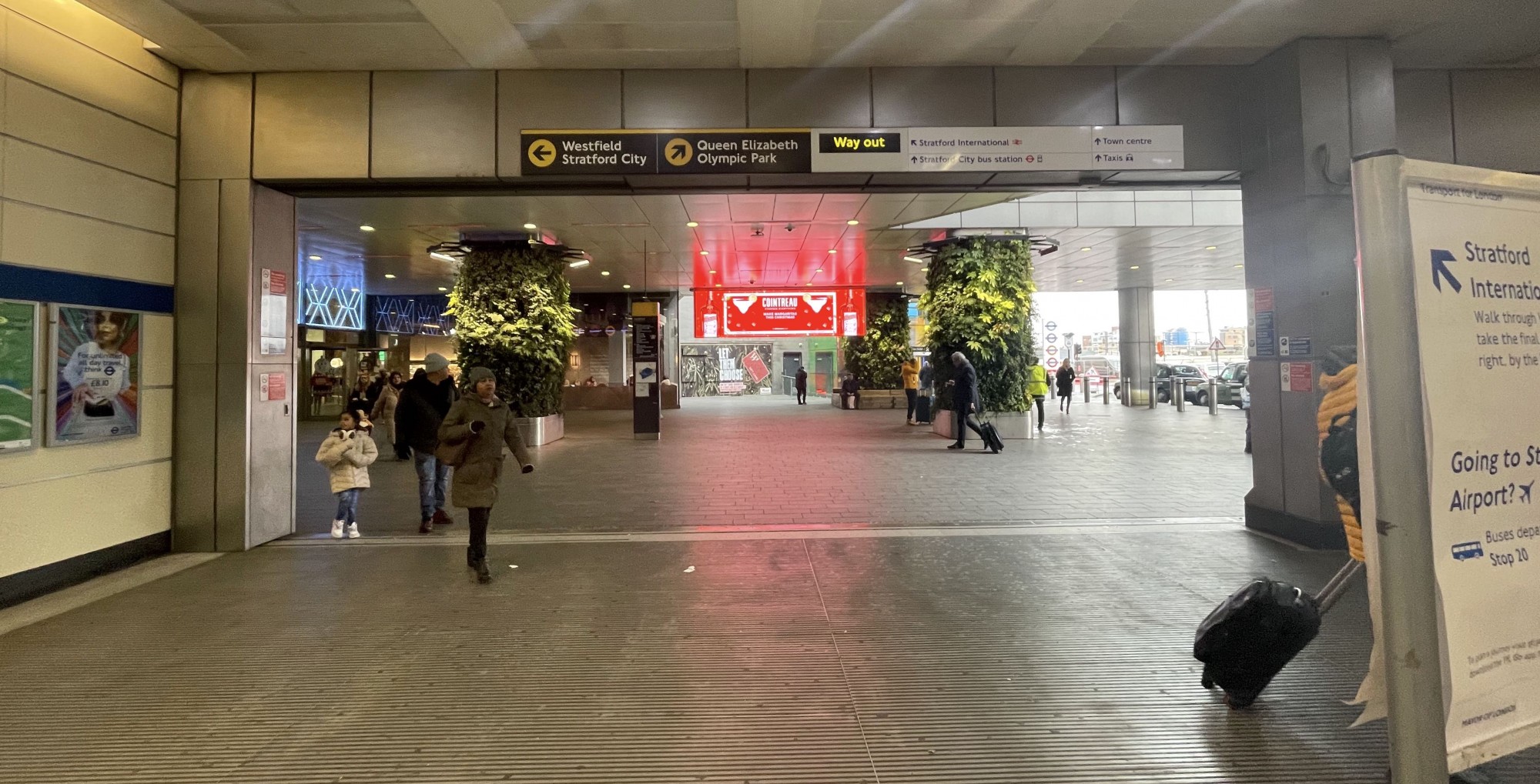 People walking in a large station